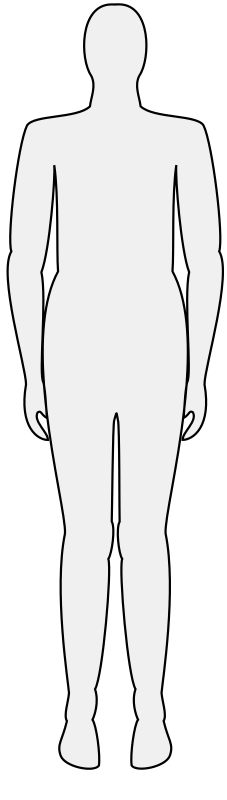 Male body silhouette