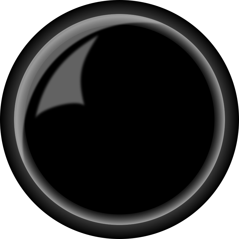 Button, Round Shiny Black