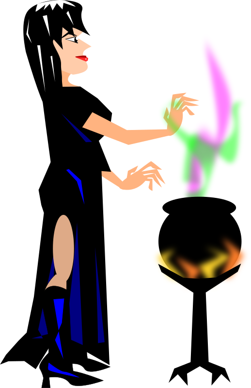 Witch with cauldron