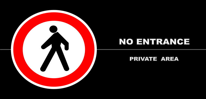 no entrance schedule p 01r