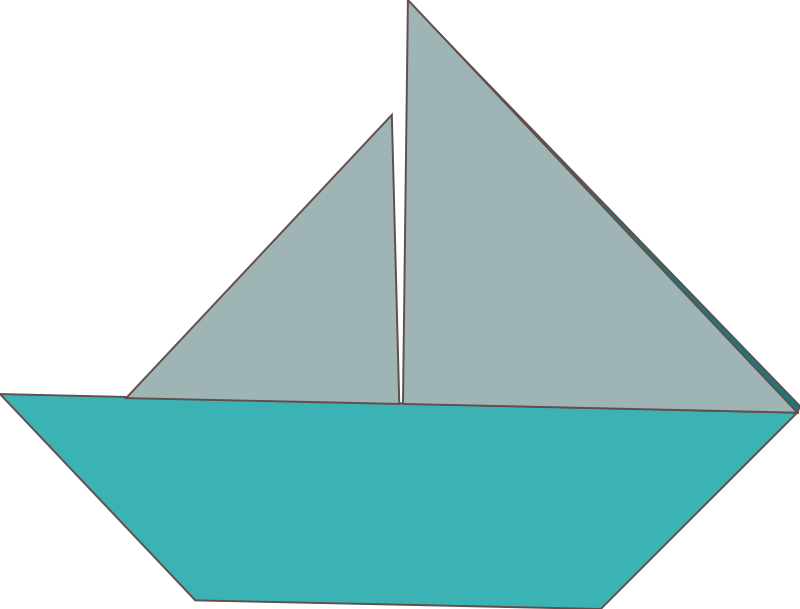 Origami sailboat
