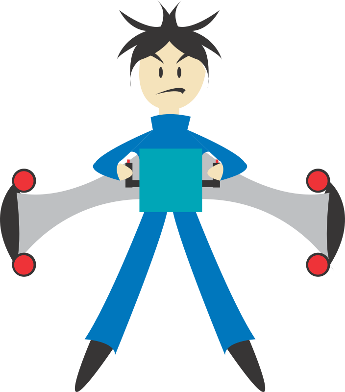 Man with jet pack